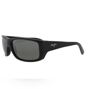 New! Maui Jim Wassup Unisex Men women 123-02 Black Gray Polarized Sunglasses NWT